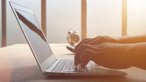 Business man typing  Video stock 148611199