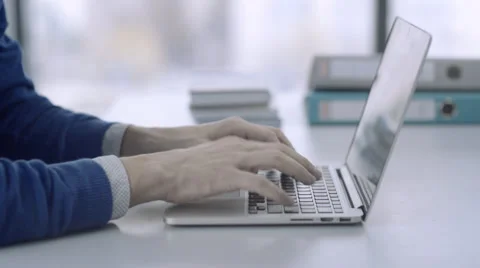 Business Man Typing on a Laptop Video stock 66198341