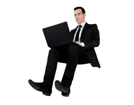 Business man using computer Stock-Fotos