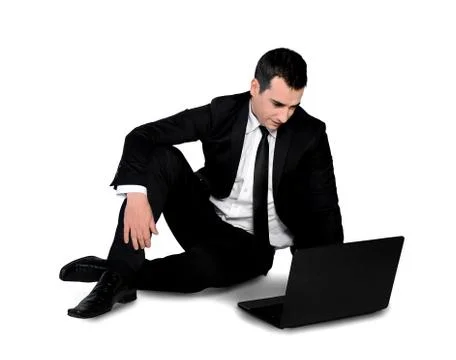 Business man using computer Photos