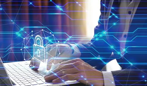 Business man using a computer Foto stock