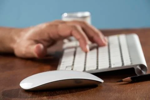 Business man using computer. Foto stock