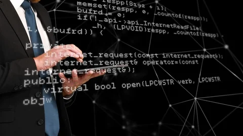 Business man using a digital tablet Video stock 107716974