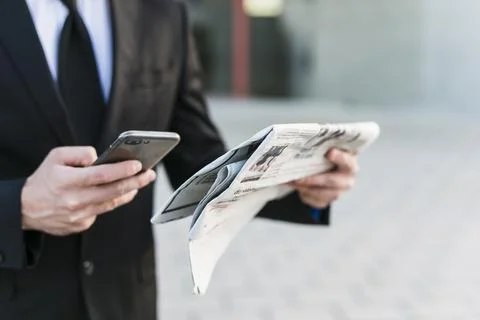 Business man using his mobile phone. High quality photo Stock Photos
