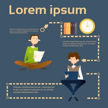 Business Man Using Laptop Computer Connection Concept Abstract Background Stock Illustration