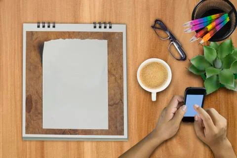 Business man using mobile smart phone Stock Photos