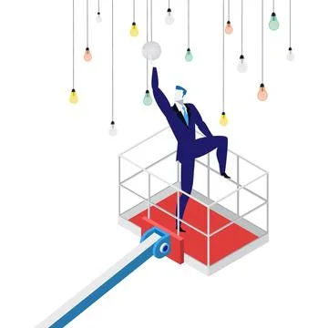 Business man vector idea solution discovery icon Stock Illustration