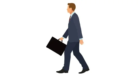 Business Man Walk Cycle Stock Footage 110735143