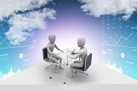 Business man in work Stock Illustration