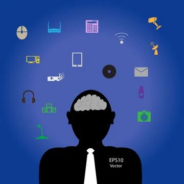 Business man working concept Stock Illustration