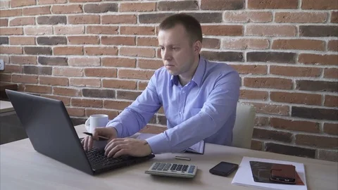 Business man working Stock Footage 73393733