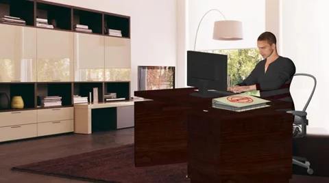 Business Man Working in Office Stock Footage 49467352