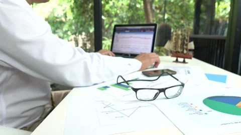 Business man working at office Stock Footage 130839816