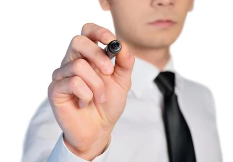 Business man write something 스톡 사진