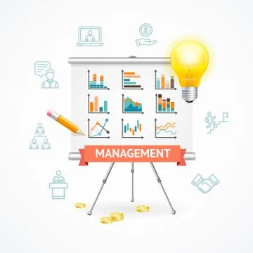 Business Management Concept. Vector Stock-Illustration