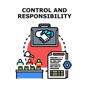 Business management control and responsibility concept illustration Stock Illustration