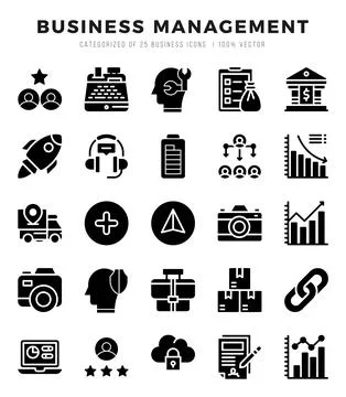 Business Management icons set. Vector illustration. Stock Illustration