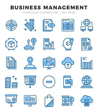 Business Management icons set. Vector illustration. Stock Illustration