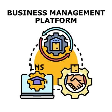Business management platform ensuring efficient operational processes 库存插图