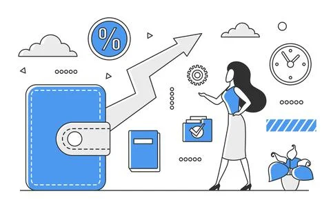 Business management processes Illustrazione stock