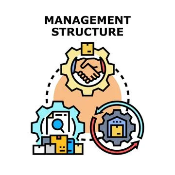 Business management structure developing market strategy concept Stock Illustration
