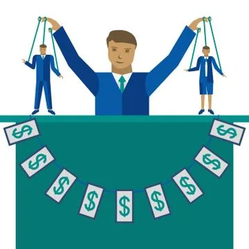Business management vector flat illustration Stock Illustration