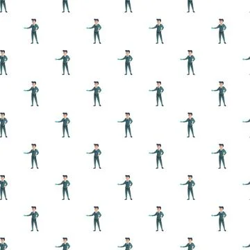 Business manager presenting seamless pattern background Stock Illustration