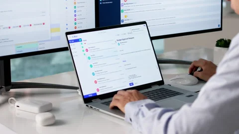 Business Manager Using Secure Email Platform Stock Footage 335880565