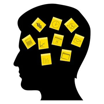 Business man's mind Stock Illustration
