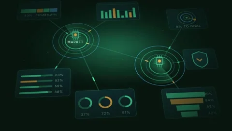 Business Market Data Visualization Interactive Analytics Dashboard Market Stock Footage 344778212
