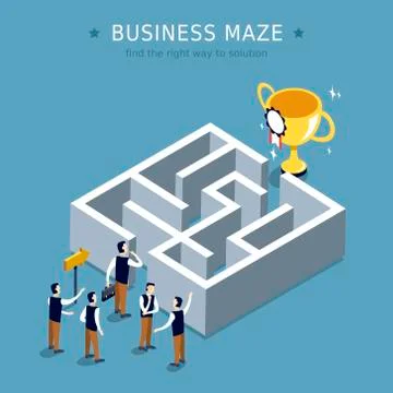 Business maze Stock Illustration