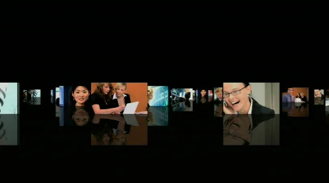 Business media world Stock Footage