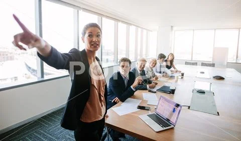 Business meeting and presentation in conference room Stock-Fotos