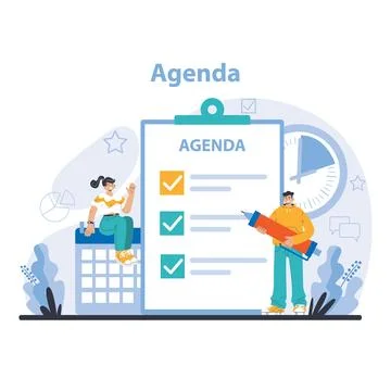 Business meeting concept. Flat vector illustration. Illustrazione stock