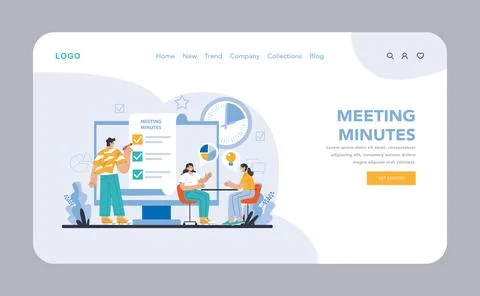 Business meeting concept. Flat vector illustration. Illustrazione stock