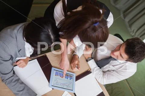 Business meeting in progress Stock-Fotos