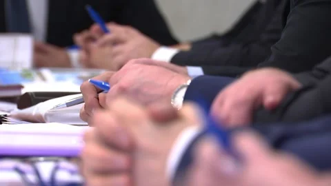 Business meeting, table discussions, teamwork Stock Footage 101751767