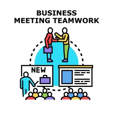 Business meeting teamwork concept vector illustration Stock Illustration