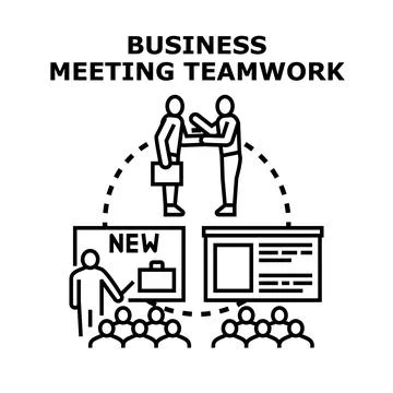 Business meeting teamwork concept vector illustration Stock Illustration