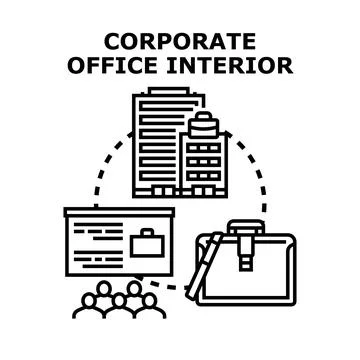 Business meeting work process concept illustration Stock Illustration
