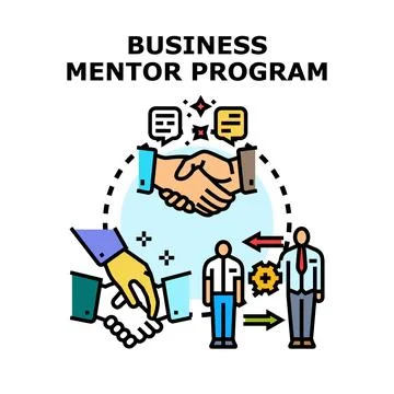 Business mentor program guiding professional development Stock-Illustration