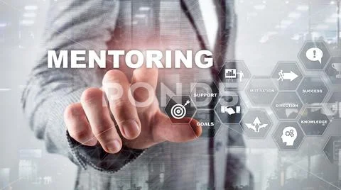Business Mentoring. Personal Coaching. Training personal development concept Stock Photos