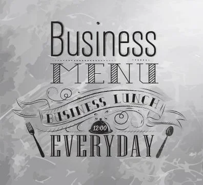 Business menu Stock Illustration