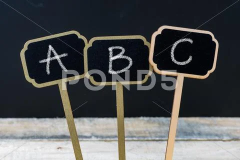 Business message ABC written with chalk Stock Photos