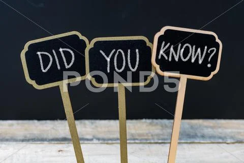 Business message DID YOU KNOW ? Stock Photos