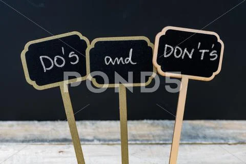 Business message DO'S and DON'T'S Stock Photos