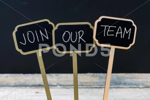 Business message JOIN OUR TEAM Stock Photos