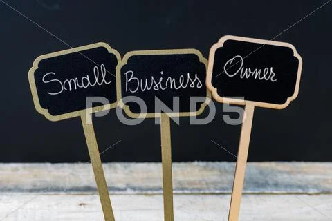 Business message SMALL BUSINESS OWNER Stock Photos