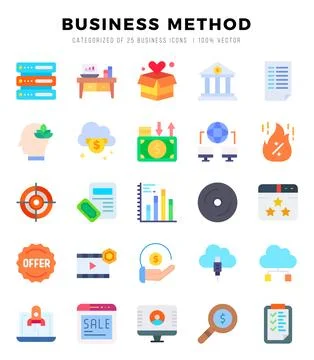 Business Method icon pack for your website. mobile. presentation. and logo .. Illustration