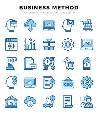 Business Method icons set. Vector illustration. Stock Illustration